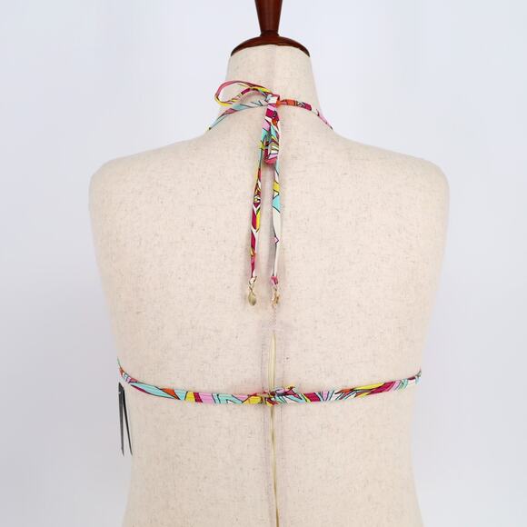 Kate Spade New York Women Multi Floral Drawstring-Front Swim Bikini Top Size XL - Picture 6 of 8